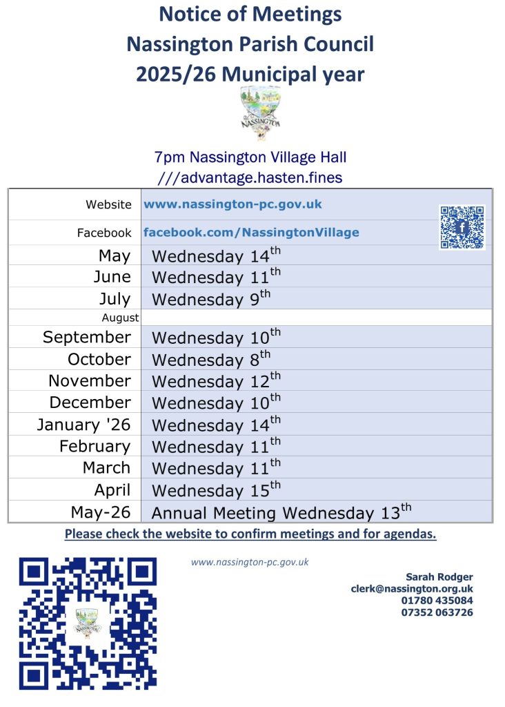 An image detailing the dates of meetings on the seconds Wednesday of each month, apart from August when there is no scheduled meeting and April 2026 when it will be on the 3rd Wednesday